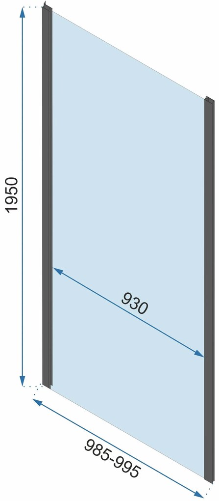 Cabina dus Rapid Slide Auriu 100x90cm, Rea