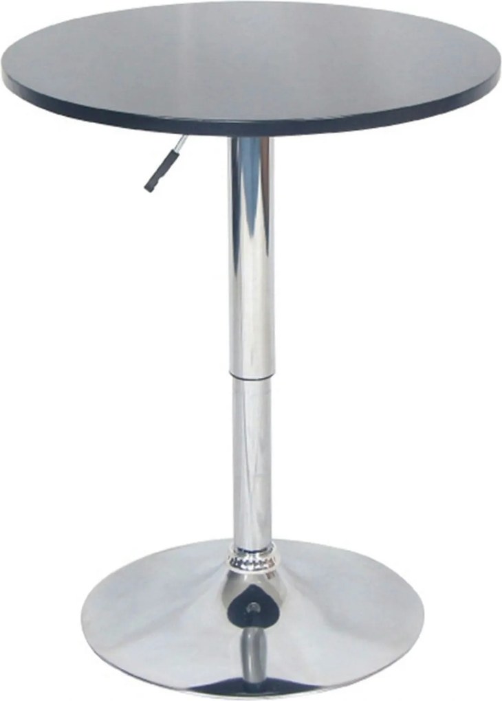 Masa bar BRANY NEW, negru/crom, 60x89 cm