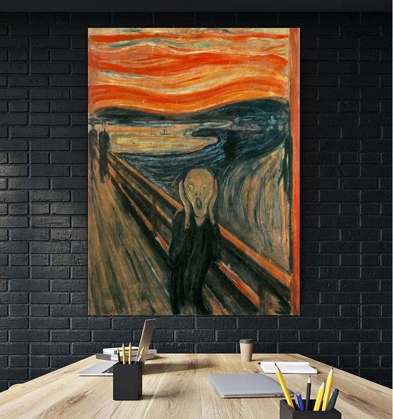 Tablou canvas The Scream Edvard Munch 150x100 cm