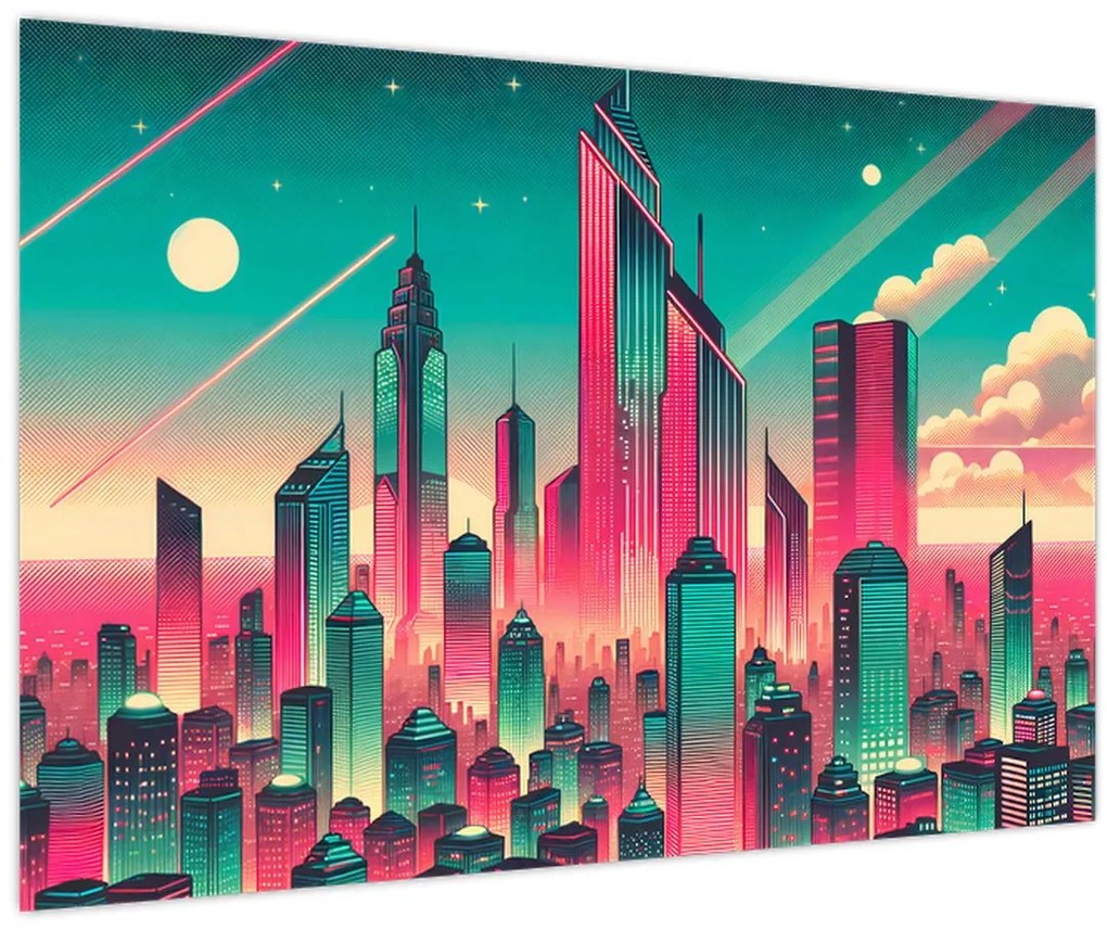 Tablou – Metropolă în stil pop-art (90x60 cm)