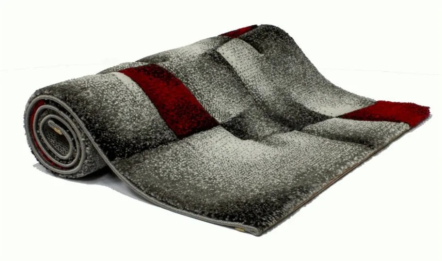 Covor Universal Malmo, 60 x 120 cm, roșu - gri