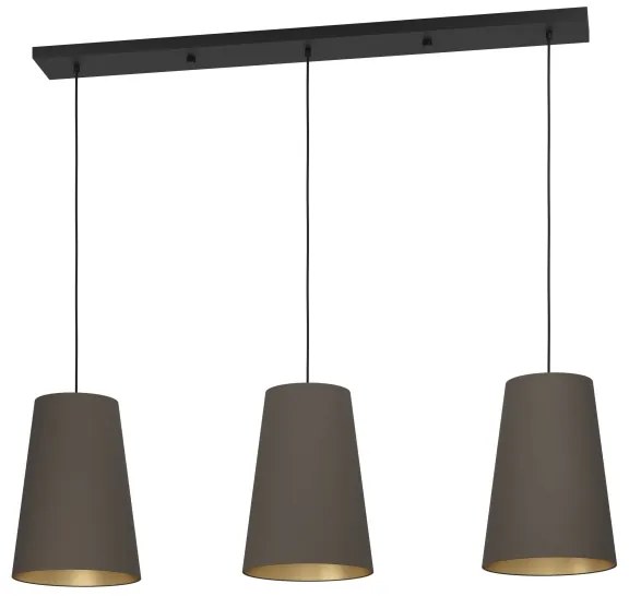 Lustră pe cablu Eglo 390196 PETROSA 3xE27/40W/230V maro