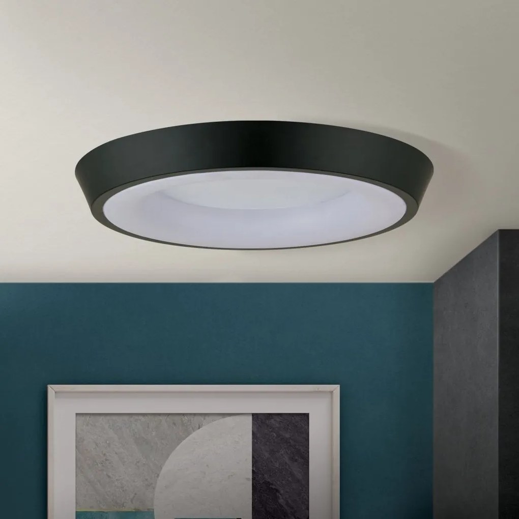 Plafoniera LED design circular LOOK negru