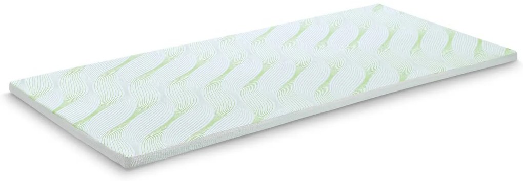 Topper Aloe Vera 5 Zone, 4 cm spumă Orthocell™ cu efect de susținere,  5 zone de confort, tratament cu aloe vera