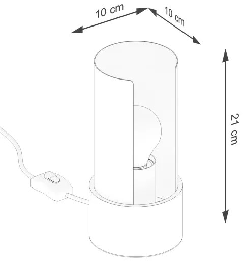 Lampă de masă Sollux SL.1675 FLASH 1xE27/15W/230V alb