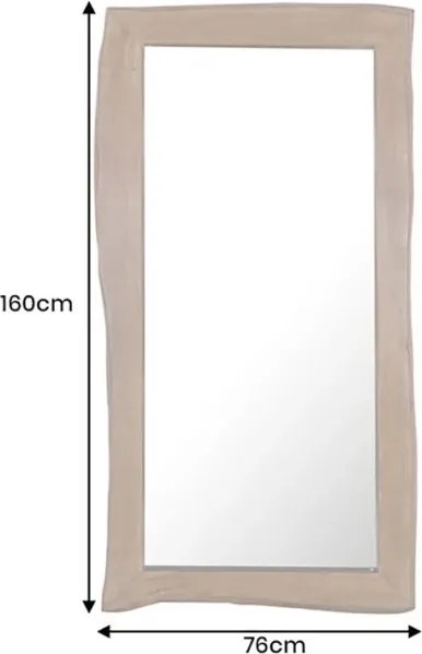 Oglinda decorativa cu margini din lemn MAMMUT 160cm