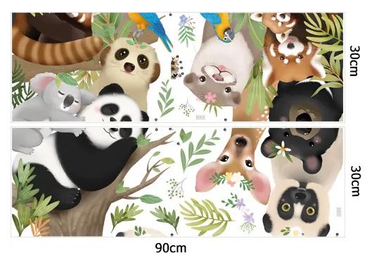 Autocolant de perete „Animale din pădure 4” 52x113 cm
