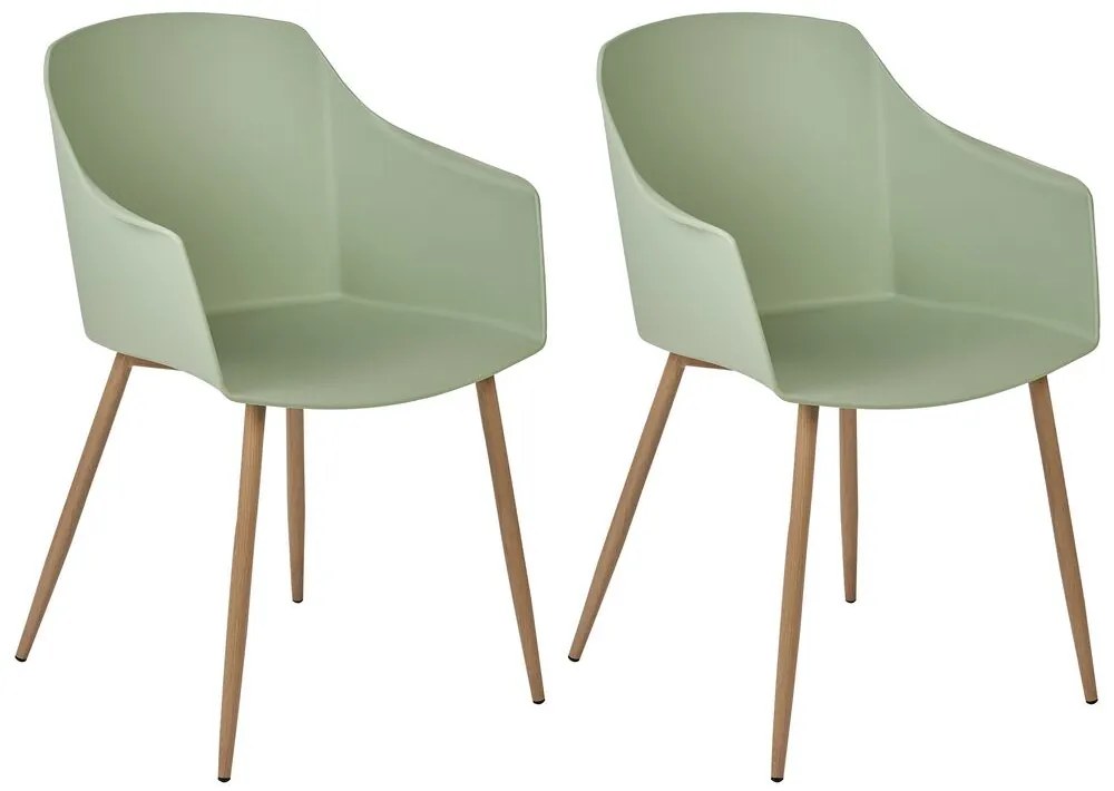 Set 2 buc scaune sufragerie Fonza (verde deschis). 1080360
