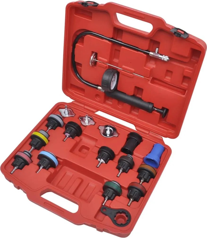 vidaXL Kit tester presiune radiator, 18 buc