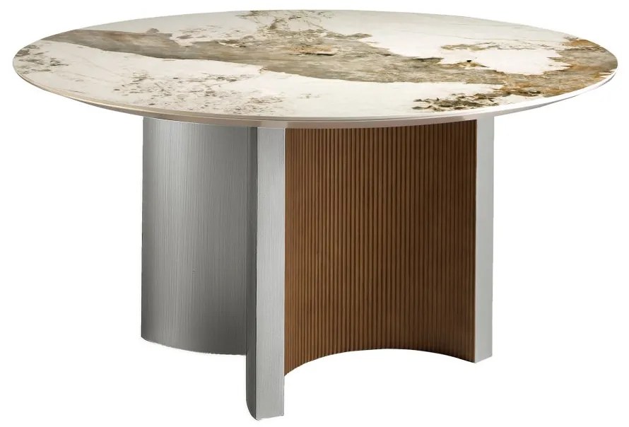 Masa dining deosebita design LUX Walnut-Marble 150cm