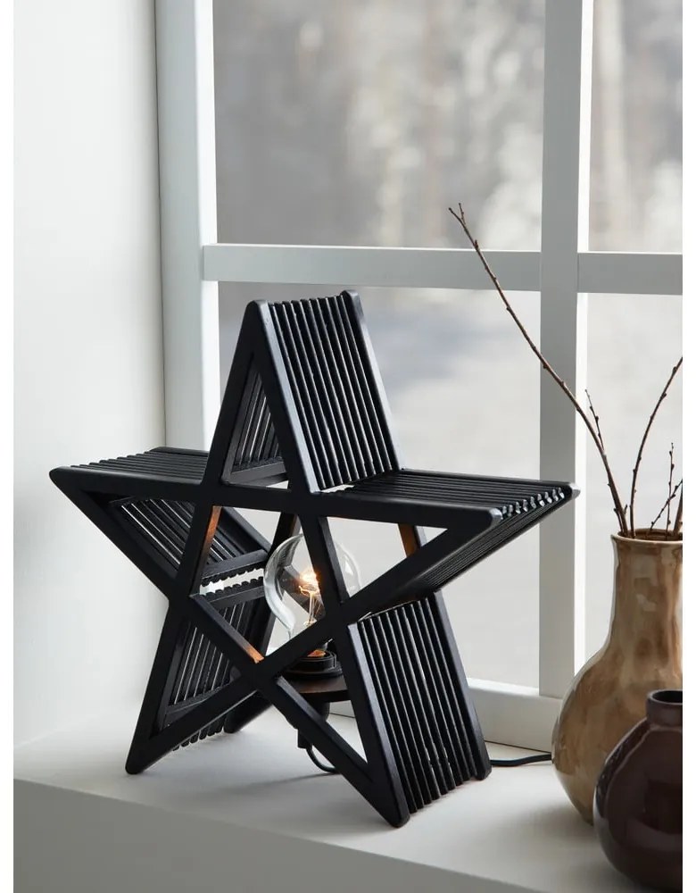 Decorațiune luminoasă de Crăciun neagră Bamboo – Markslöjd