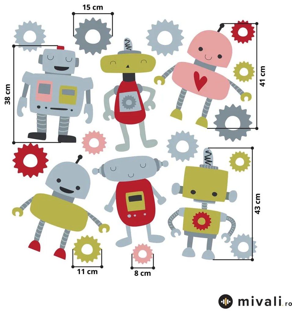Autocolante de perete - Roboți II.