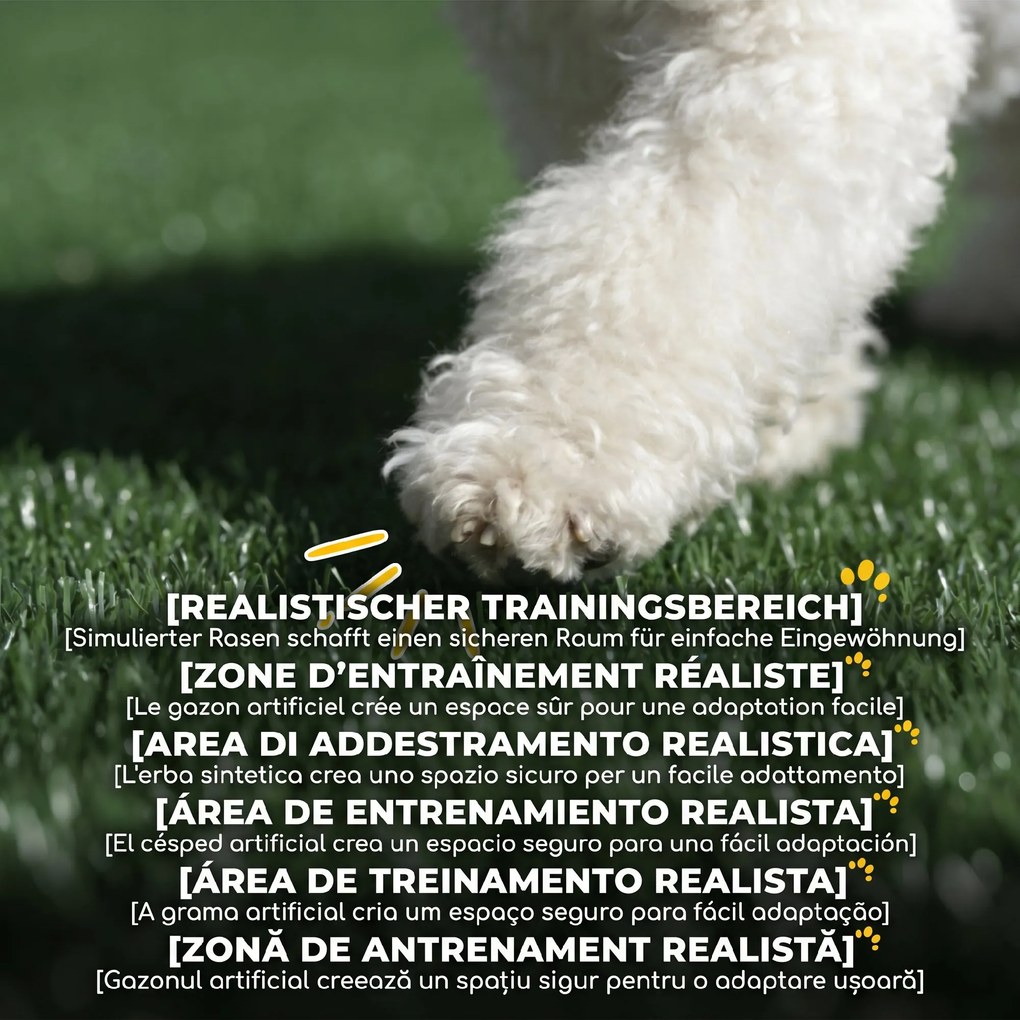 PawHut Toaletă pentru câini cu tavă detașabilă, 75 x 51 x 36,5 cm | Aosom Romania