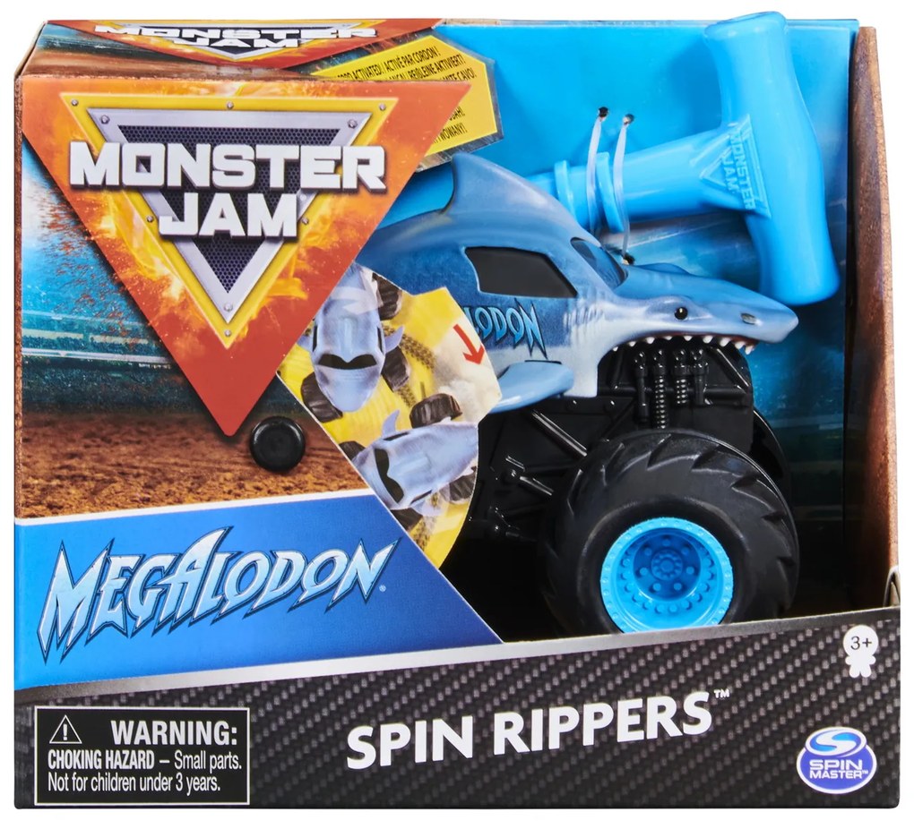 MONSTER JAM MEGALODON SERIA SPIN RIPPERS SCARA 1 LA 43 SuperHeroes ToysZone