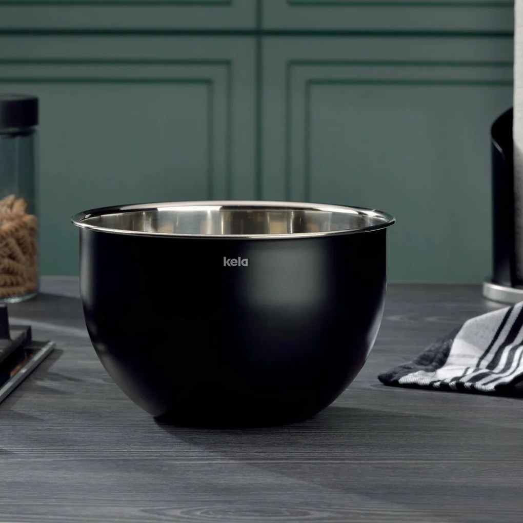 Bol Kela Edda, oțel inoxidabil, negru, 24 cm