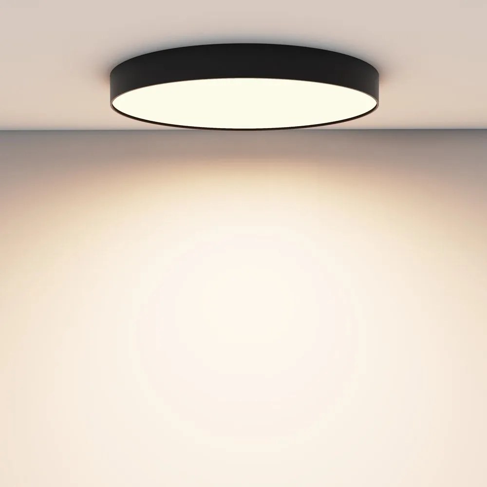 Plafoniera LED design tehnic Zoom D-60cm 3000K negru