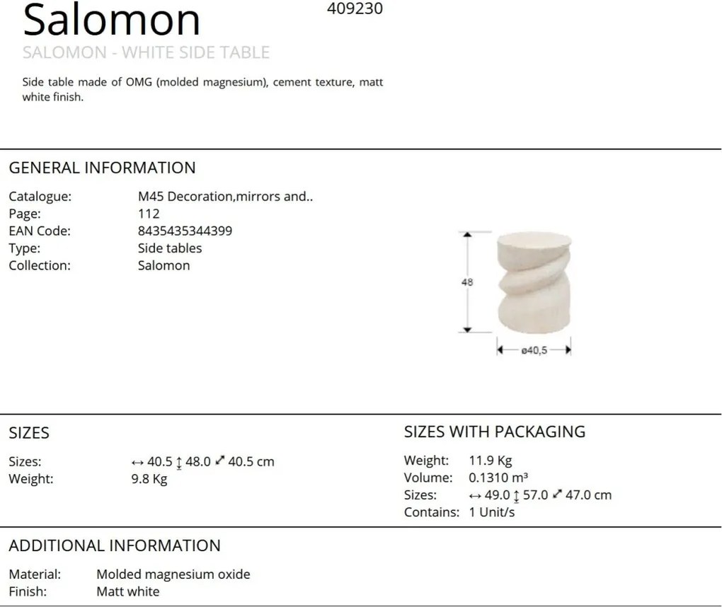 Masuta laterala design modern Salomon