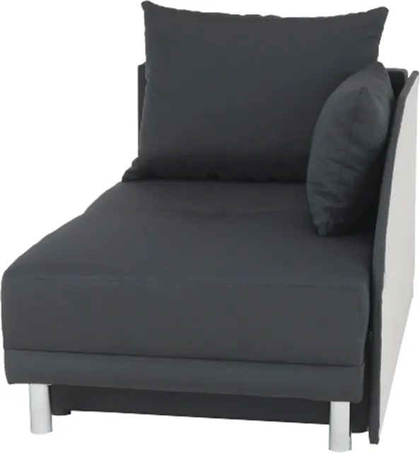 Canapea extensibilă, material textil gri-negru, stânga, LAUREL