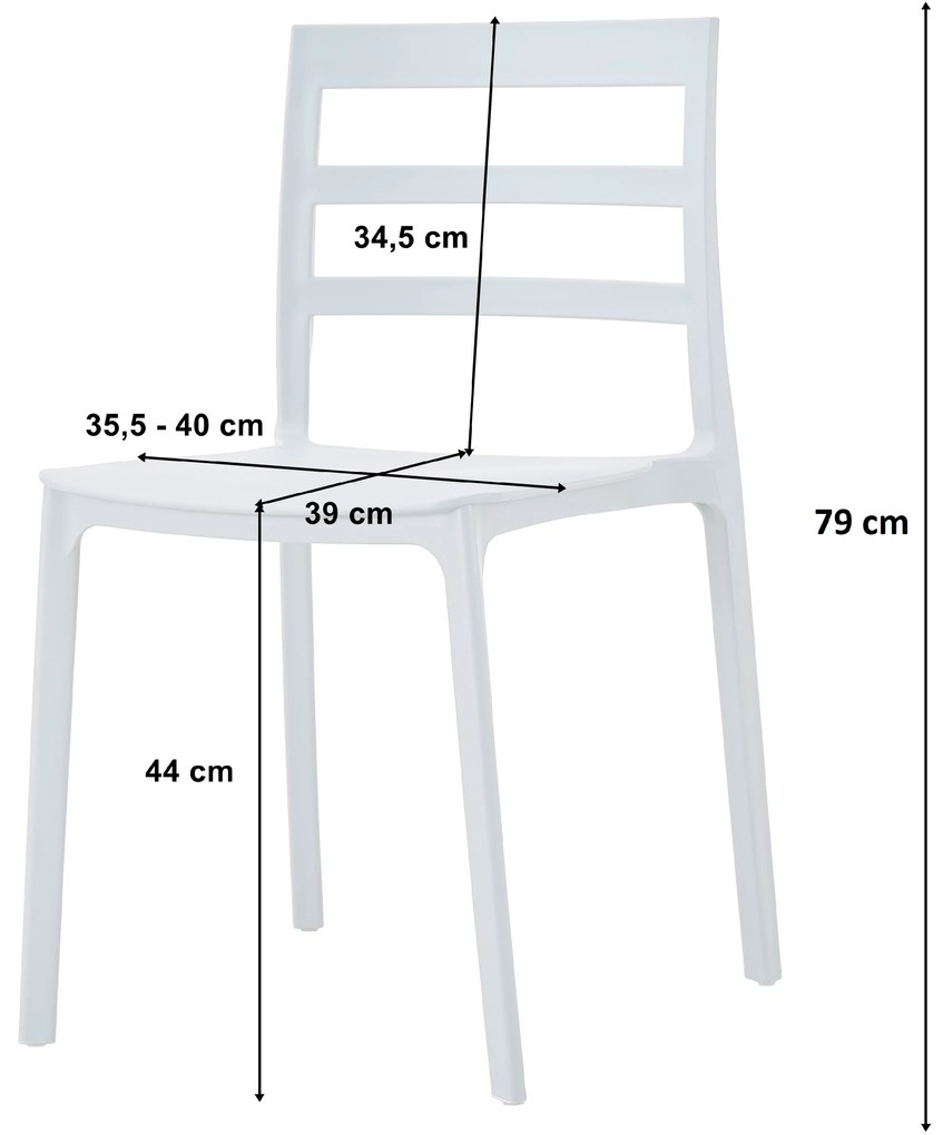 Scaun din plastic negru ELBA