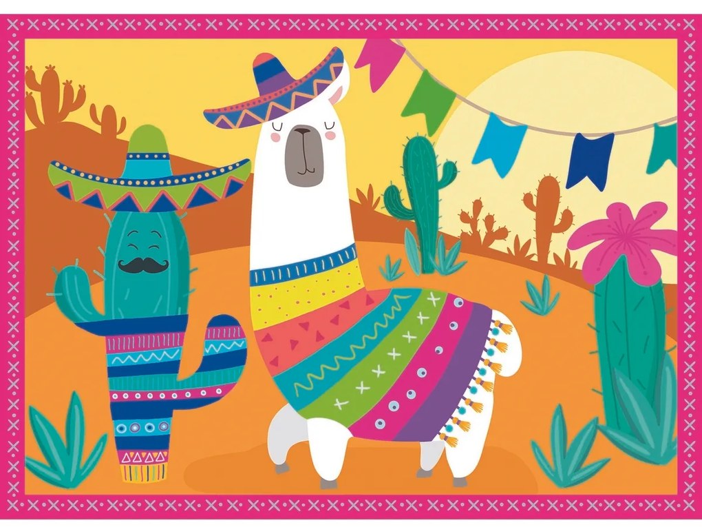 Trefl Puzzle Happy Llamas, 4 piese