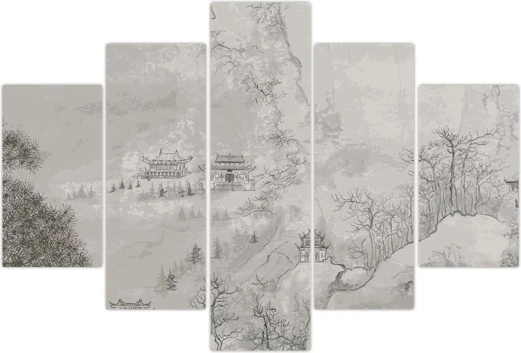 Tablou - Peisaj chinezesc (150x105 cm)