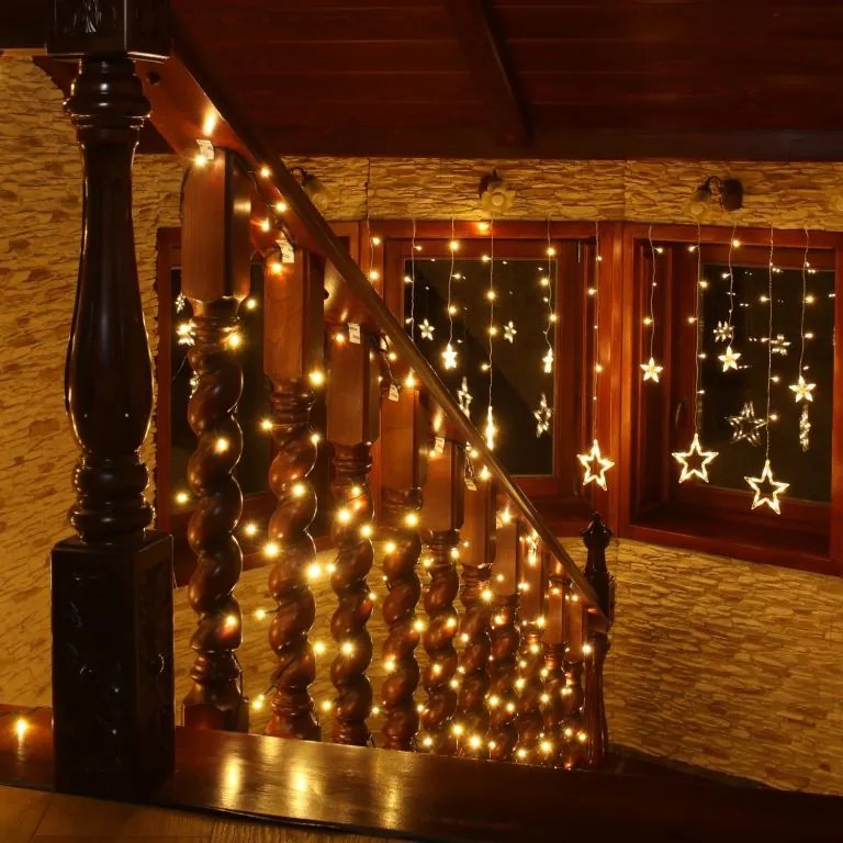 Iluminat LED de Crăciun-20 m,200 LED-uri, alb cald+controler