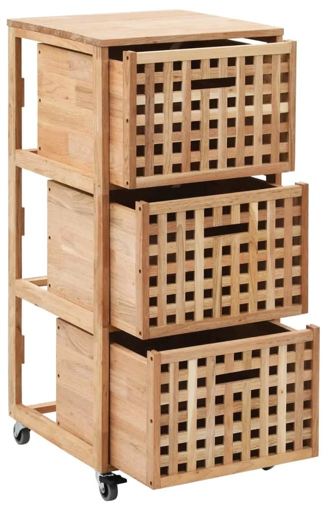 247601 vidaXL Dulap de baie, 41 x 41 x 91 cm, lemn masiv de nuc