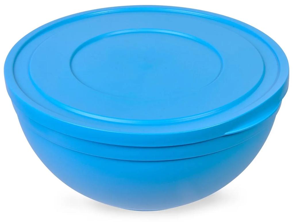 Bol din plastic albastru cu capac 6 litri