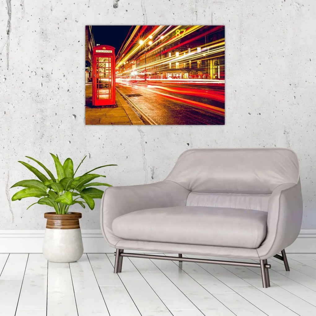 Tablou cu căsuța telefonică roșie din Londra (70x50 cm)