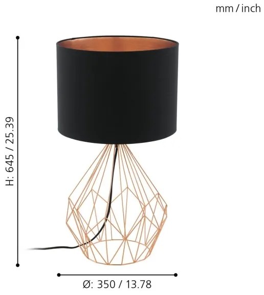 Eglo 95185 - Lampa de masa PEDREGAL 1xE27/60W/230V