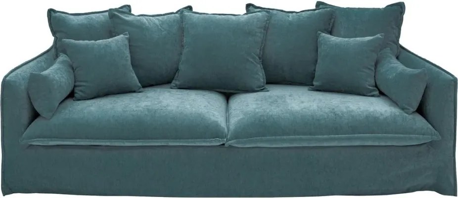 Canapea confortabila Heaven 200cm, catifea verde albastrui A-40163 VC