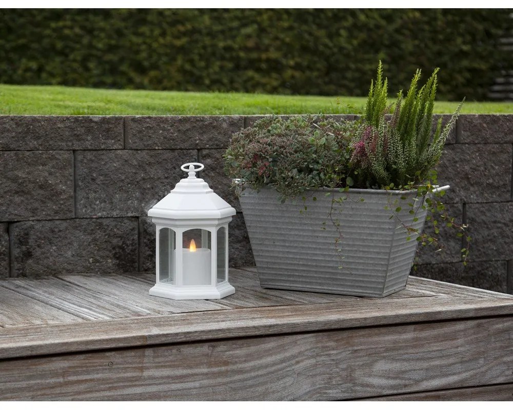 Felinar alb cu LED-uri Star Trading Linta, înălțime 26 cm