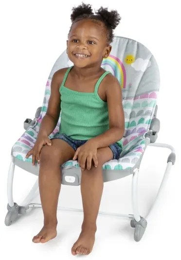 Leagăn cu vibrații pentru bebeluși ROSY RAINBOW Bright Starts