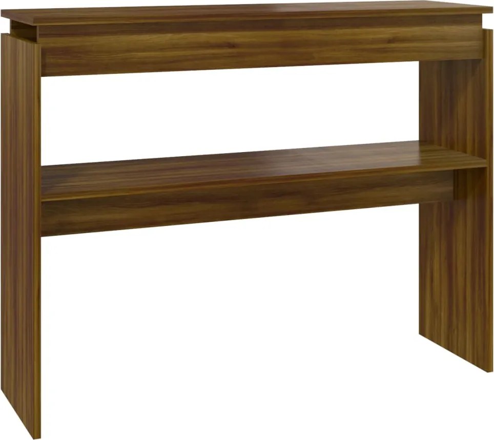 vidaXL Măsuță consolă, stejar maro, 102x30x80 cm, lemn prelucrat