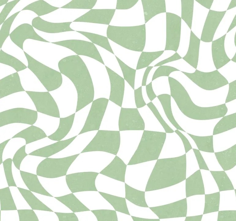 Fototapet, Psychedelic Chess, Green, Rebel Walls