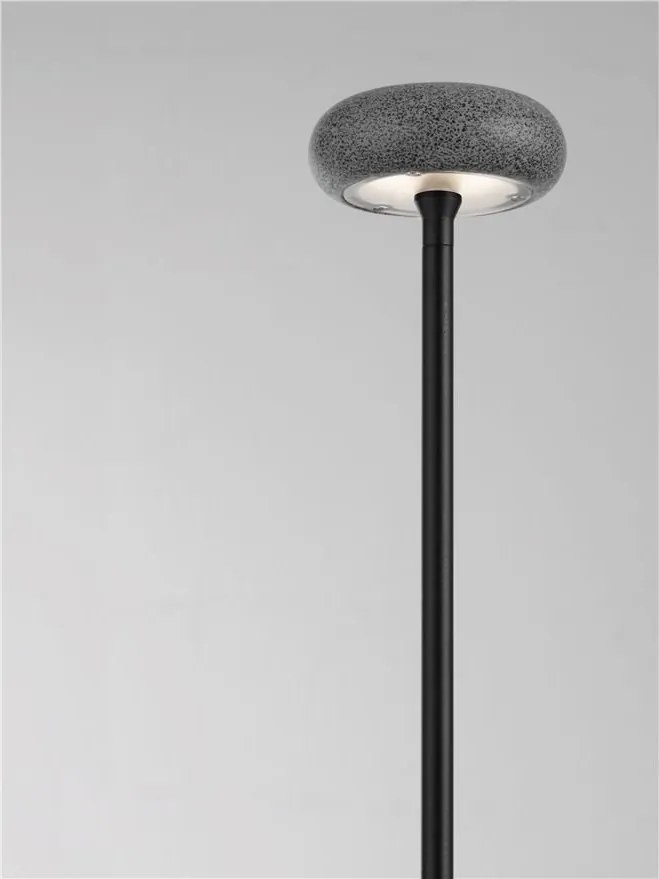 Corp iluminat exterior decorativ cu tarus CAMI H-80cm, ciment negru