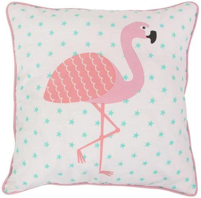 Pernă decorativă Flamingo, bumbac 100%, 38 x 38 cm
