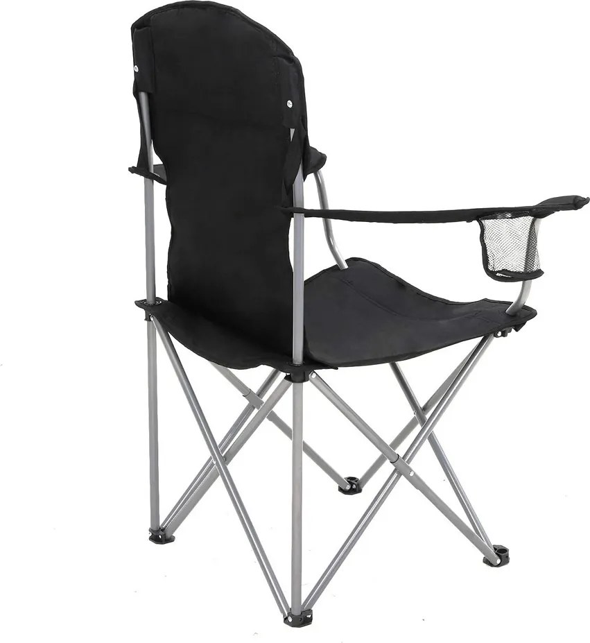 Scaune de camping NOMAD, set 2 buc., negru SongmicsHome