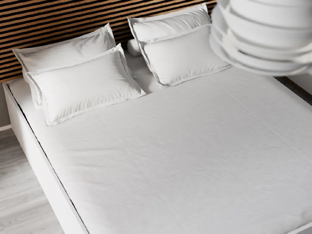 Pat BELLA 140 x 200 cm, alb Saltele: Cu saltele Coco Maxi 20 cm, Somiera pat: Cu lamele curbate