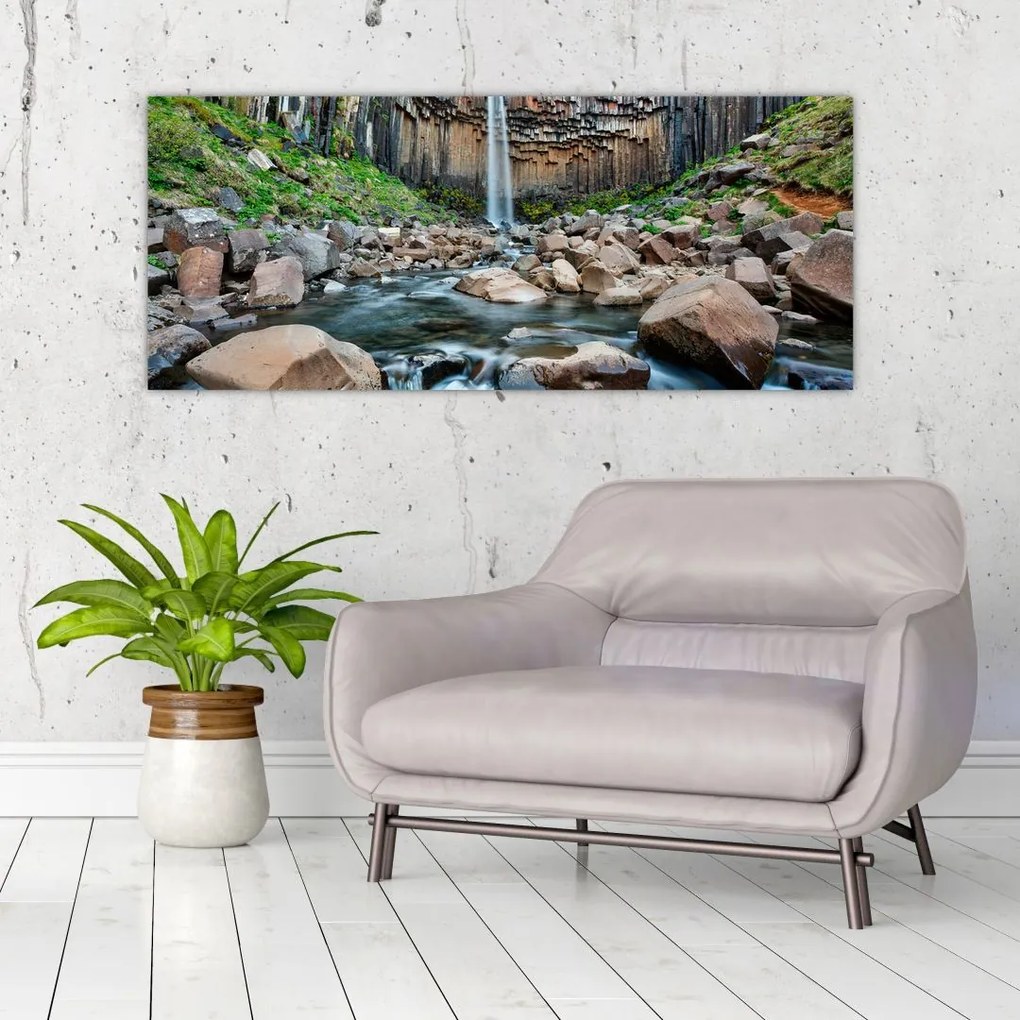 Tablou - Cascada Svartifoss, Islanda (120x50 cm)