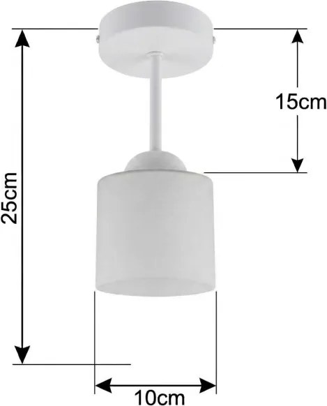 BRILAGI - LED lustră aplicată RETRO GLASS 1xE27/60W/230V Ø 10 cm albă