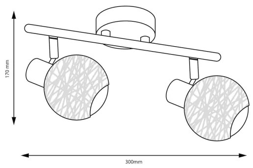 Lampă spot DEX 2xE14/10W/230V bej/crem