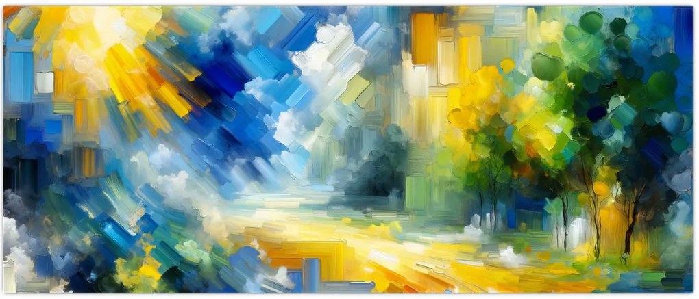 Tablou - Zi însorită abstractă (120x50 cm)