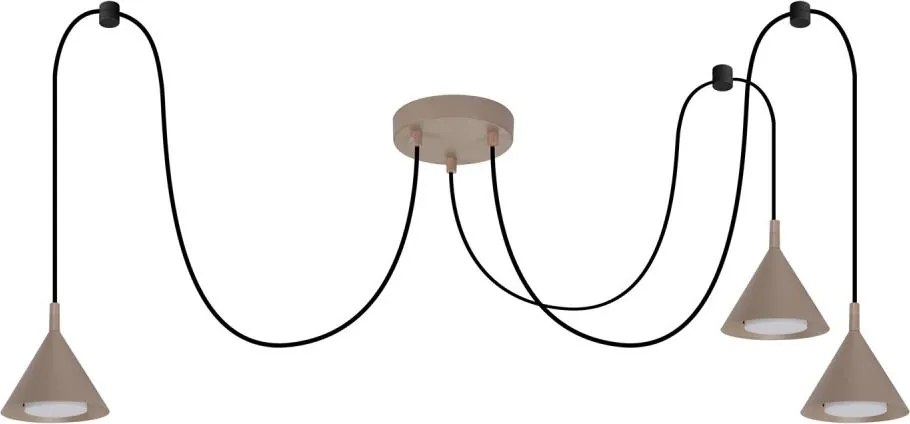 BRILAGI - LED Lampă suspendată pe cablu CONE TRIPLE SPIDER 3xGX53/15W/230V bej