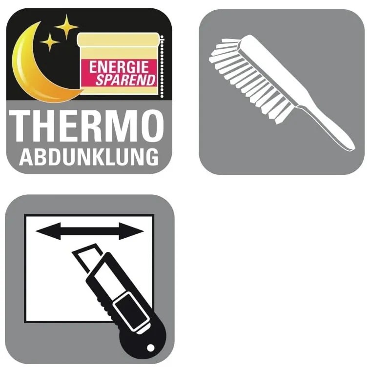 Jaluzea gri antracit 57x150 cm Plisé Verona Termo – Gardinia