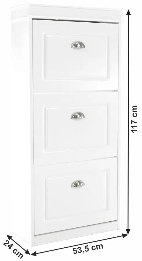 Pantofar 3-rânduri Slebera typ 2 (alb). 1016343