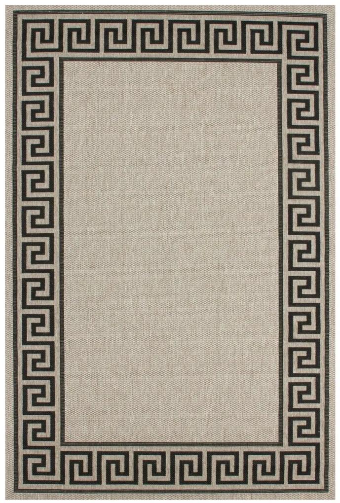 Covor Zara, Decorino, 60x110 cm, polipropilena, gri/negru