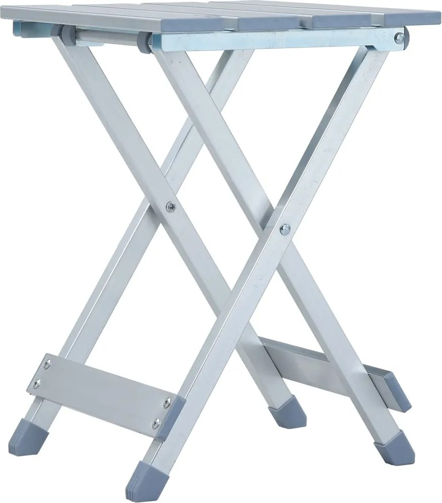 vidaXL Taburet de camping, 28 x 26 x 39 cm, aluminiu
