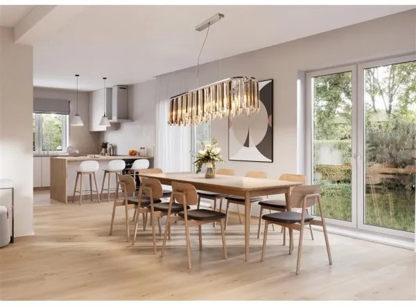 Searchlight 9838-8CC - Lustră pe cablu CLARISSA 8xE14/40W/230V