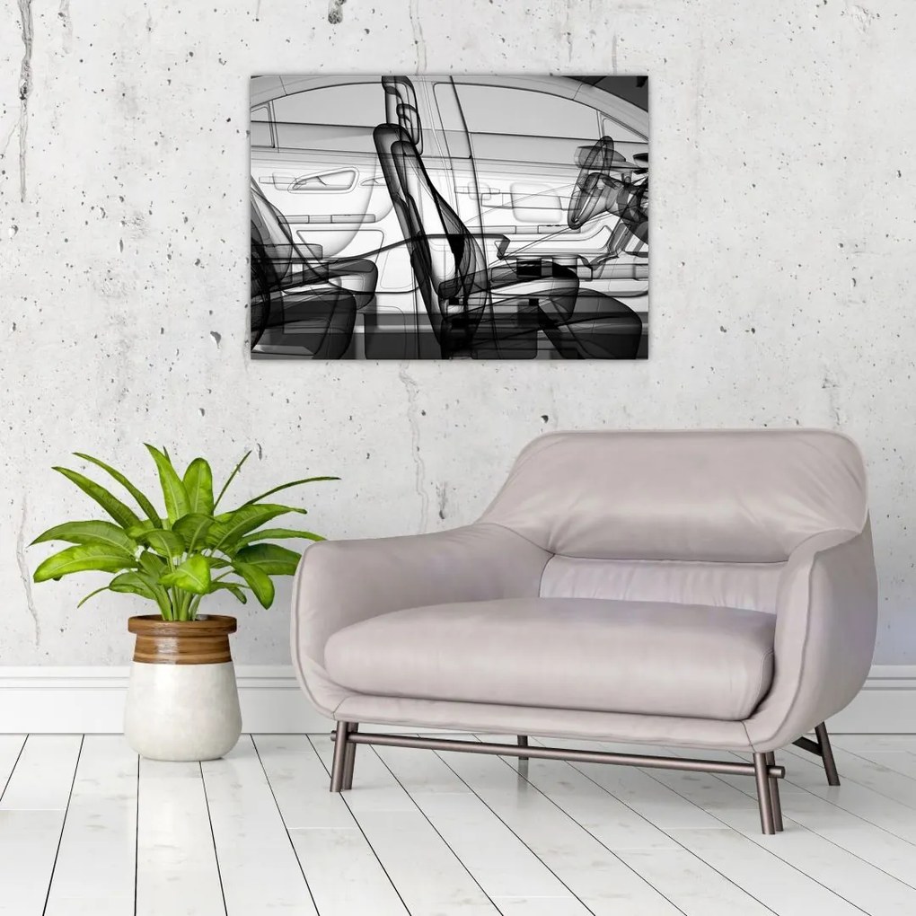 Tablou - 3D model mașina (70x50 cm)